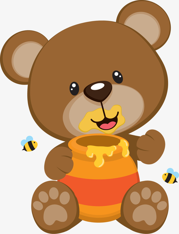 熊简笔画蜂蜜图片