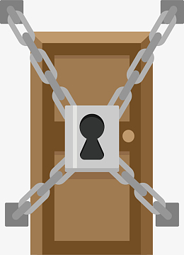 矢量图水彩创意锁链