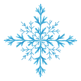 手绘水彩雪花花纹素材