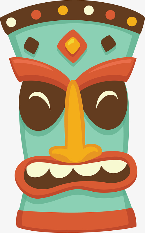 卡通创意印第安水彩装饰插画