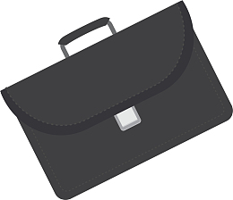 矢量图水彩卡通公文包