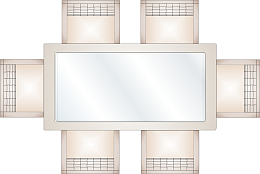 室内设计餐桌摆设平面图