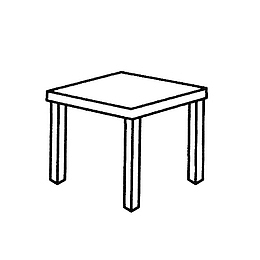 普通桌子简笔画