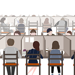 大学生求职手绘插画