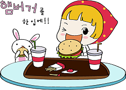 吃蟹黄堡的小女孩