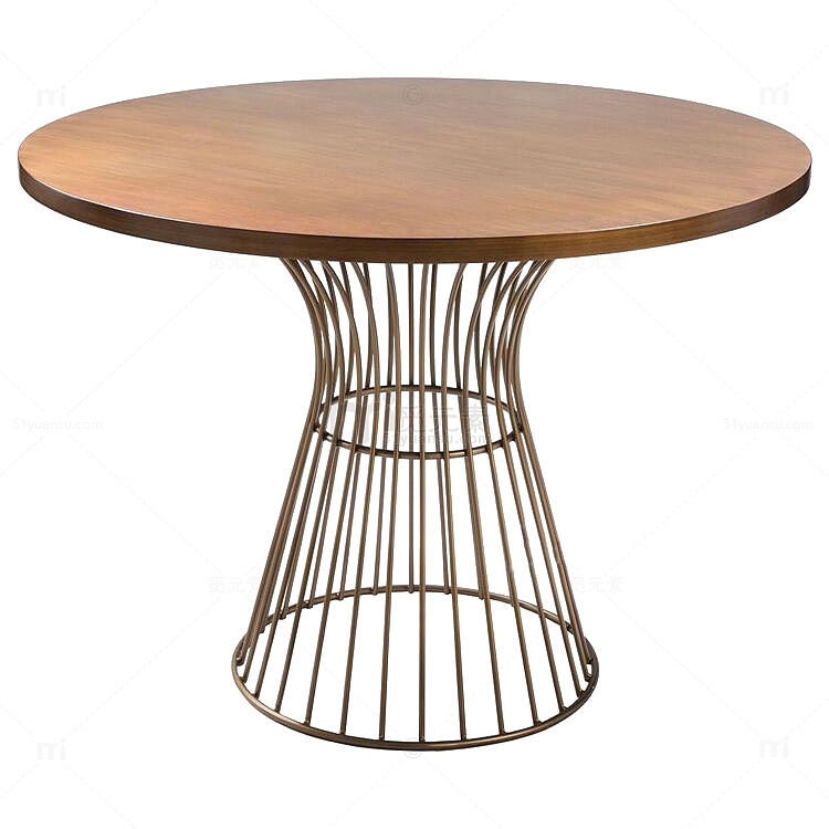 木质的圆形小桌子