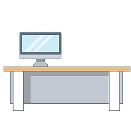 电脑桌和台式电脑