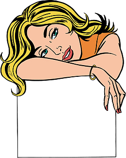 趴在桌子上的金发美女