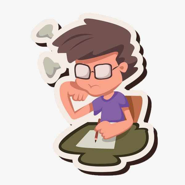 陷入深思的学者png下载