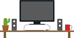 矢量图简约电视桌