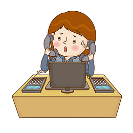 接电话的女人场景图