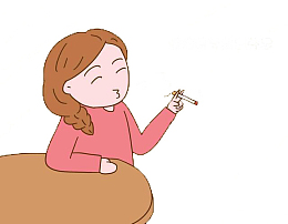 享受抽烟的女士