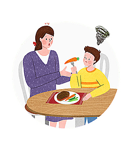 挑食的小孩