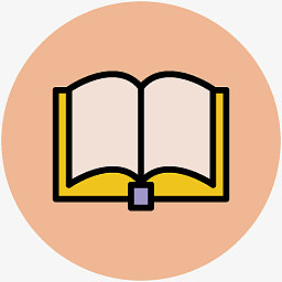 手绘学习图片图标素材 打开的书