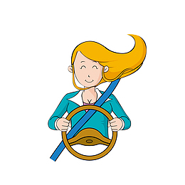 卡通安全教育之乘车请系好安全带