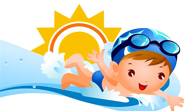 游泳小男孩卡通素材-游泳小男孩卡通图片元素-觅元素