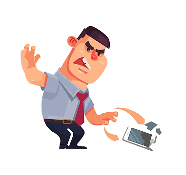 焦虑到摔手机