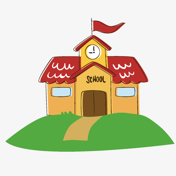 中小学生安全教育日卡通学校