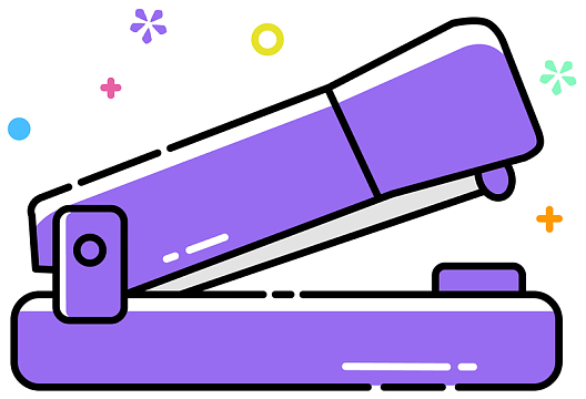 aipng蘸笔作业本幼儿卡通学生学习工具aipng紫色电话订书机幼儿卡通