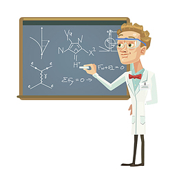 卡通数学教师公式教育
