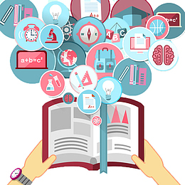 创意教育元素背景矢量素材