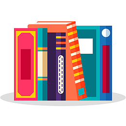 课外书籍卡通插画