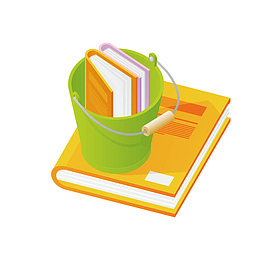 卡通书籍学术教育图标