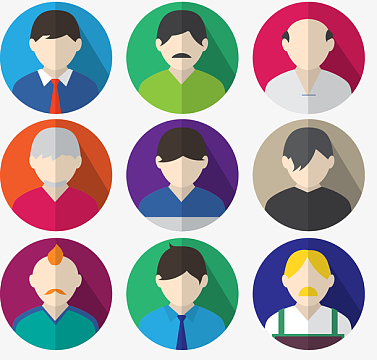 头像扁平化素材素材_头像扁平化素材图片元素-觅元素