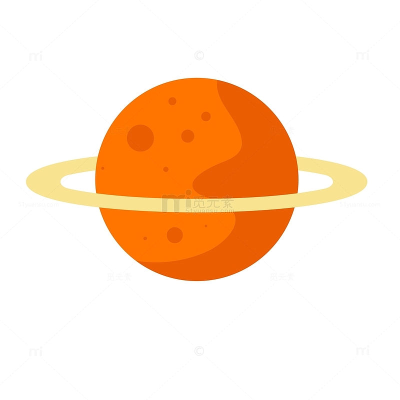 创意橙色的星球设计