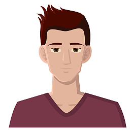 扁平化男青年头像