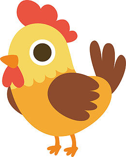 大公鸡卡通七彩公鸡