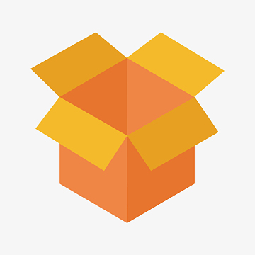 黄色卡通盒子卡通元素