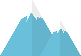 卡通雪山高山