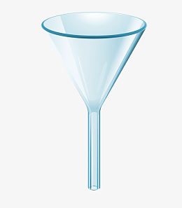 矢量卡通扁平化漏斗烧杯免抠