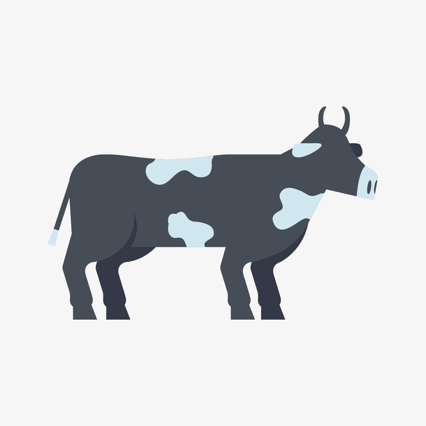 矢量扁平化牛素材免费下载_觅元素