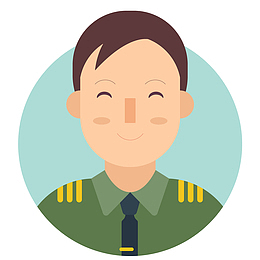 卡通军人人物设计矢量图