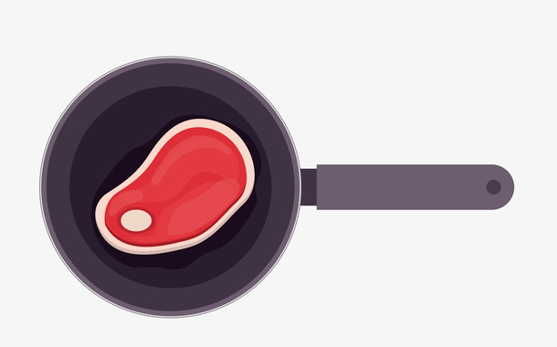 矢量卡通简洁扁平化平底锅png