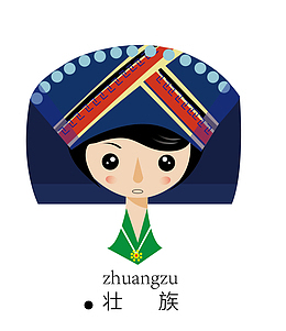 矢量壮族女人