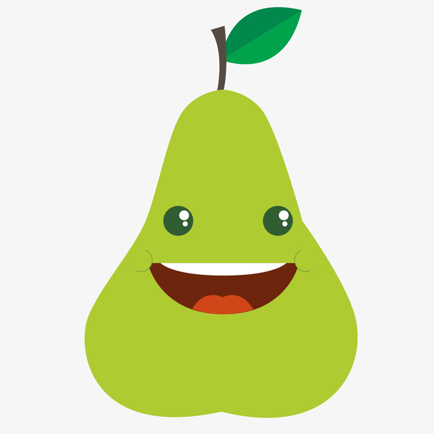 卡通可爱香梨素材矢量图