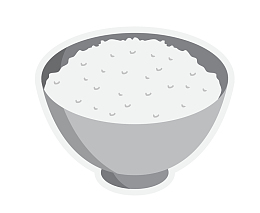 矢量卡通扁平化白米饭png