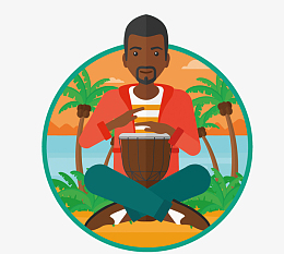 pngpng两架非洲红色手鼓pngpsdpng复古非洲之旅海报边框背景pngepspng