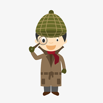 灰色创意侦探元素