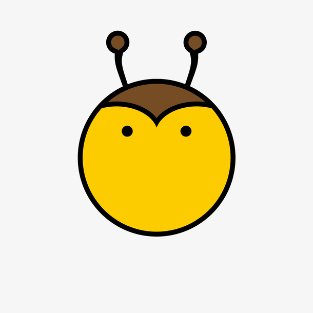 黄色手绘蜜蜂卡通图标