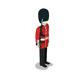 红色站立的哨兵