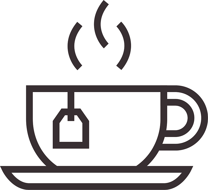 茶杯茶袋矢量图标