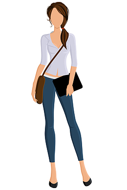 卡通职业女人形象