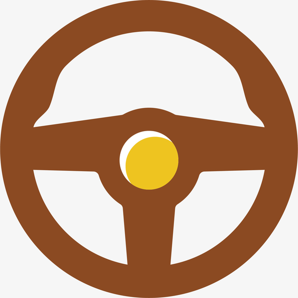 卡通方向盘设计图标