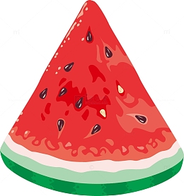 手绘矢量水果西瓜