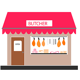 扁平化食品售卖商店设计