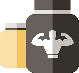 扁平化健身房体能补充饮料设计素